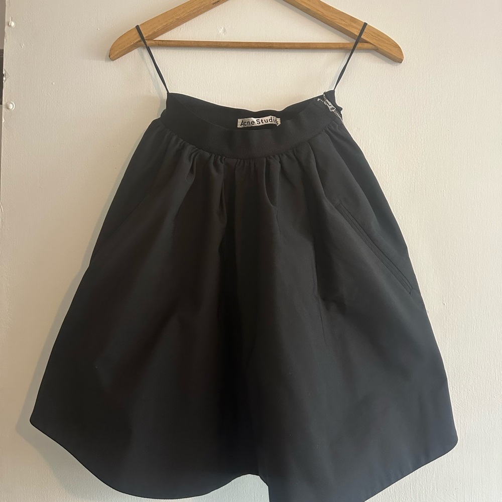 Acne Studios Black A-Line Skirt